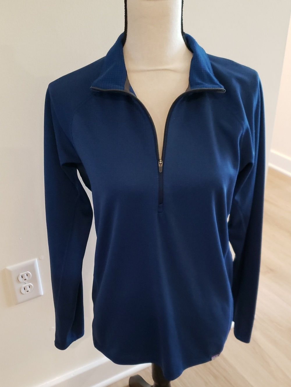 Patagonia Vintage Deep Blue Quarter-Zip Pullover Midweight Capilene